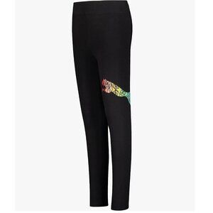 PUMA Girls' Graphic Big Cat Logo Rainbow Gradient Cotton Legging Sz Large  B12